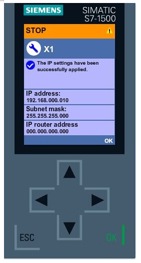 如何通過(guò)顯示面板修改自動(dòng)化系統(tǒng)S7-1500的IP地址