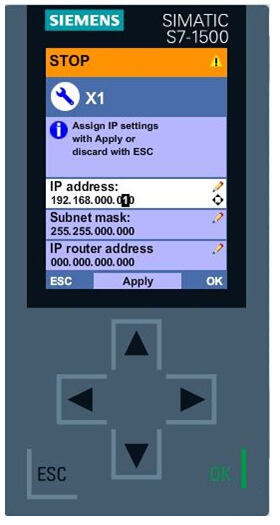 如何通過(guò)顯示面板修改自動(dòng)化系統(tǒng)S7-1500的IP地址